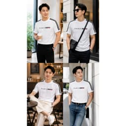 áo thun nam vải dày, Áo Thun Nam PARIS Basic Cotton Co Giãn 4 Chiều Form Chuẩn Hàn Quốc Ao Thun 758 3