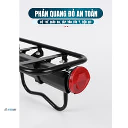 Baga xe đạp thể thao tiện lợi, Gác baga xe đạp chất liệu hợp kim nhôm bắt cốt yên chắc chắn BG01 4