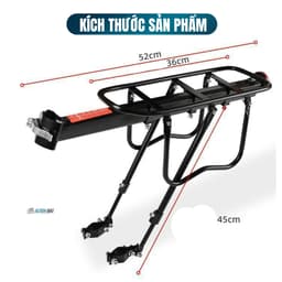 Baga xe đạp thể thao tiện lợi, Gác baga xe đạp chất liệu hợp kim nhôm bắt cốt yên chắc chắn BG01 2