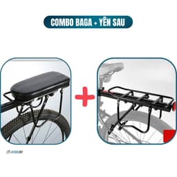 Baga xe đạp thể thao tiện lợi, Gác baga xe đạp chất liệu hợp kim nhôm bắt cốt yên chắc chắn BG01 3