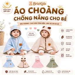 Áo Choàng Xô Chống Nắng Vải Muslin, Áo Tránh Gió Kèm Mũ Chắn Mềm Mại, Thoáng Mát Cho Bé MR053 1