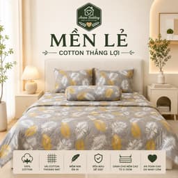 Mền Lẻ Cotton Thắng Lợi Aniva Bedding Chính Hãng | Mềm Mịn, Thoáng Mát, Bền Màu 1
