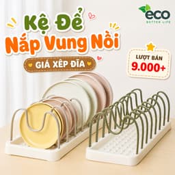 AMIZIN (LOẠI 1) Kệ Để Nắp Vung Nồi Đa Năng ECO, Giá Úp Đĩa Chảo Để Đồ Nhà Bếp Điều Chỉnh Khoảng Cách Tùy Ý AMIZIN 1