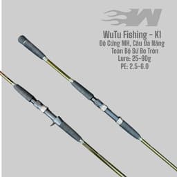 Cần Câu WuTu K1 Đa Năng Độ Cứng MH, Rỗng, Khoen Sứ Bo Tròn (KHÔNG BAO GỒM DÂY) 1