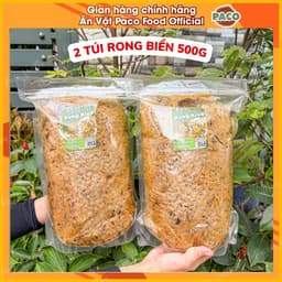 1kg bánh tráng trộn túi lớn PACO FOOD combo 2 túi bánh tráng lớn 500g đủ vị rong biển/ xì ke/hành phi chà bông/sate tỏi 4