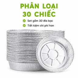 Giấy Lót Bạc Nồi Chiên Không Dầu Chịu Nhiệt 22cm GD65 - Khuôn Đĩa Bạc Đựng Thức Ăn Chiên Nướng 8