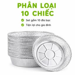 Giấy Lót Bạc Nồi Chiên Không Dầu Chịu Nhiệt 22cm GD65 - Khuôn Đĩa Bạc Đựng Thức Ăn Chiên Nướng 7