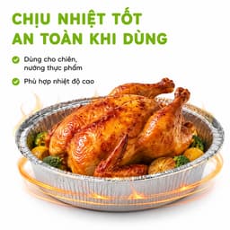 Giấy Lót Bạc Nồi Chiên Không Dầu Chịu Nhiệt 22cm GD65 - Khuôn Đĩa Bạc Đựng Thức Ăn Chiên Nướng 3