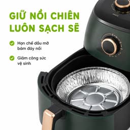 Giấy Lót Bạc Nồi Chiên Không Dầu Chịu Nhiệt 22cm GD65 - Khuôn Đĩa Bạc Đựng Thức Ăn Chiên Nướng 2
