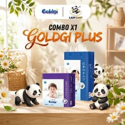 Combo 6 bịch bỉm GOLDGI+ Nhật Cao Cấp Chính Hãng Siêu Hời Đủ Size Cho Bé Thoái mái, Thấm Hút 1