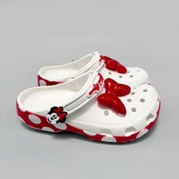 [ MOUSE CLOG ] Dép sục nhựa nữ Minnie Mouse dễ thương, sục mouse charm nơ 3d to trang trí 6