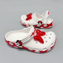 [ MOUSE CLOG ] Dép sục nhựa nữ Minnie Mouse dễ thương, sục mouse charm nơ 3d to trang trí 2