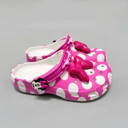 [ MOUSE CLOG ] Dép sục nhựa nữ Minnie Mouse dễ thương, sục mouse charm nơ 3d to trang trí 9