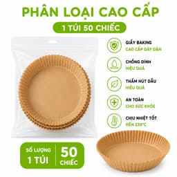 Set 50 Miếng Giấy Lót Nồi Chiên Hình Khuôn Bánh GD67 - Giấy Lót Thấm Dầu Nồi Chiên Không Dầu 8