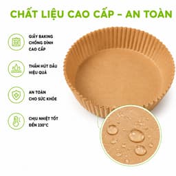 Set 50 Miếng Giấy Lót Nồi Chiên Hình Khuôn Bánh GD67 - Giấy Lót Thấm Dầu Nồi Chiên Không Dầu 6