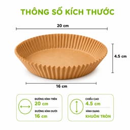 Set 50 Miếng Giấy Lót Nồi Chiên Hình Khuôn Bánh GD67 - Giấy Lót Thấm Dầu Nồi Chiên Không Dầu 5