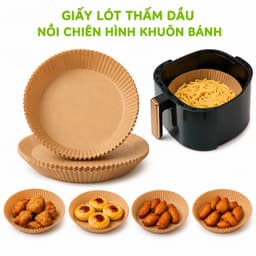 Set 50 Miếng Giấy Lót Nồi Chiên Hình Khuôn Bánh GD67 - Giấy Lót Thấm Dầu Nồi Chiên Không Dầu 2