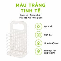 Giỏ Đựng Quần Áo Thông Minh Treo Tường Nhựa Việt Nhật GD68 - Giỏ Đựng Đồ Gấp Gọn Dán Tường Tiện Lợi 8