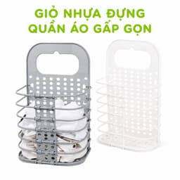 Giỏ Đựng Quần Áo Thông Minh Treo Tường Nhựa Việt Nhật GD68 - Giỏ Đựng Đồ Gấp Gọn Dán Tường Tiện Lợi 2