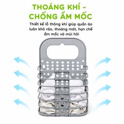 Giỏ Đựng Quần Áo Thông Minh Treo Tường Nhựa Việt Nhật GD68 - Giỏ Đựng Đồ Gấp Gọn Dán Tường Tiện Lợi 5