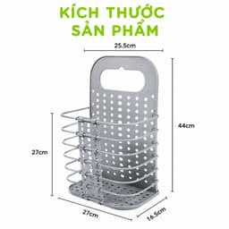 Giỏ Đựng Quần Áo Thông Minh Treo Tường Nhựa Việt Nhật GD68 - Giỏ Đựng Đồ Gấp Gọn Dán Tường Tiện Lợi 6