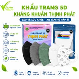 Khẩu Trang 5D Thịnh Phát Kháng Khuẩn 3 Lớp Lọc GD71 - Khẩu Trang Thịnh Phát 5D 3 Lớp Lọc Thoáng Khí 1