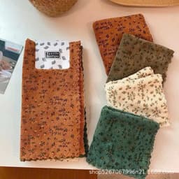 sét 4 Khăn Lau Bếp Đa Năng Họa Tiết Hoa Nhí Vintage, Khăn Lau Tay Thấm Hút Chống Dính Dầu Mỡ (abong) 1