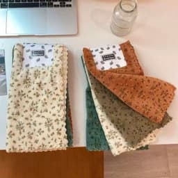 sét 4 Khăn Lau Bếp Đa Năng Họa Tiết Hoa Nhí Vintage, Khăn Lau Tay Thấm Hút Chống Dính Dầu Mỡ (abong) 7