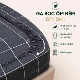Bộ Chăn Ga Gối Cotton Thắng Lợi 5 Món Aniva Bedding Chính Hãng | Size 1m6, 1m8 | Cotton Thoáng Mát 3