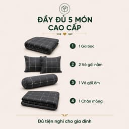 Bộ Chăn Ga Gối Cotton Thắng Lợi 5 Món Aniva Bedding Chính Hãng | Size 1m6, 1m8 | Cotton Thoáng Mát 4