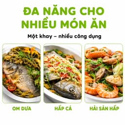 Khay Cá Chép Om Dưa Inox Dùng Bếp Từ Bếp Gas GD77 - Bộ Khay Cá Chép Om Dưa Inox 304 Chống Gỉ 5