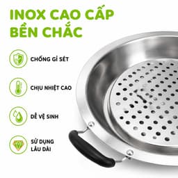 Khay Cá Chép Om Dưa Inox Dùng Bếp Từ Bếp Gas GD77 - Bộ Khay Cá Chép Om Dưa Inox 304 Chống Gỉ 7