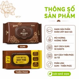 Set 2 Gói Khăn Ướt Bao Sái Lau Bàn Thờ Hương Trầm GD91 - Khăn Uớt Lau Đồ Thờ Hương Trầm Thơm Dịu 6