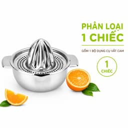 Bộ Vắt Cam Inox 304 Cao Cấp, Dụng Cụ Ép Cam Thủ Công GD116 - Ca Vắt Cam Chanh Inox Lọc Hạt Và Bã 8