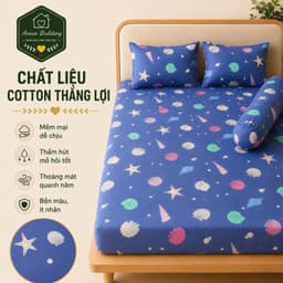 Ga Bọc Nệm Cotton Thắng Lợi Aniva Bedding Chính Hãng, Ga Lẻ Đủ Size 1m, 1m2, 1m4, 1m6, 1m8 3