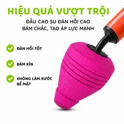 Cây Bơm Thụt Thông Bồn Cầu Tay Cầm Chắc Chắn GD136 - Dụng Cụ Thông Tắc Nhà Vệ Sinh Đầu Cao Su TPR 4