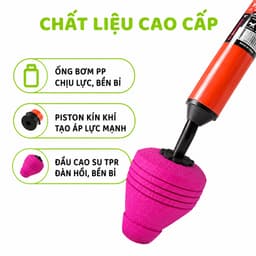 Cây Bơm Thụt Thông Bồn Cầu Tay Cầm Chắc Chắn GD136 - Dụng Cụ Thông Tắc Nhà Vệ Sinh Đầu Cao Su TPR 7