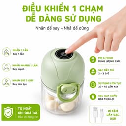 Máy Xay Tỏi Ớt Mini Cầm Tay Lưỡi Dao Sắc Bén Xay Nhuyễn GD139 - Máy Xay Tỏi Ớt Cầm Tay Mini Đa Năng 4