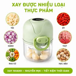 Máy Xay Tỏi Ớt Mini Cầm Tay Lưỡi Dao Sắc Bén Xay Nhuyễn GD139 - Máy Xay Tỏi Ớt Cầm Tay Mini Đa Năng 8