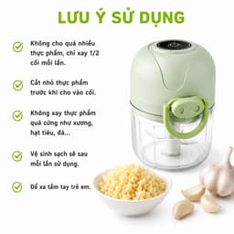 Máy Xay Tỏi Ớt Mini Cầm Tay Lưỡi Dao Sắc Bén Xay Nhuyễn GD139 - Máy Xay Tỏi Ớt Cầm Tay Mini Đa Năng 9