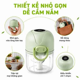 Máy Xay Tỏi Ớt Mini Cầm Tay Lưỡi Dao Sắc Bén Xay Nhuyễn GD139 - Máy Xay Tỏi Ớt Cầm Tay Mini Đa Năng 2