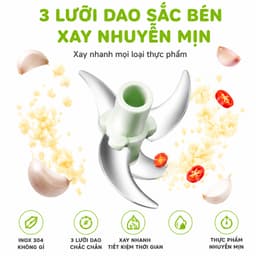 Máy Xay Tỏi Ớt Mini Cầm Tay Lưỡi Dao Sắc Bén Xay Nhuyễn GD139 - Máy Xay Tỏi Ớt Cầm Tay Mini Đa Năng 3