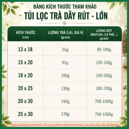100 túi lọc trà, cà phê, thảo dược,thực phẩm vải không dệt TÚI CÓ DÂY RÚT dùng 1 lần giá tốt Mixmore 7