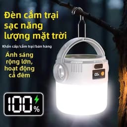 Đèn Lồng Cắm Trại Năng Lượng Mặt Trời LED Có Thể Sạc Lại Chống Nước Đèn Pin Ngoài Trời, Đèn Khẩn Cấp 3
