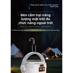 Đèn Lồng Cắm Trại Năng Lượng Mặt Trời LED Có Thể Sạc Lại Chống Nước Đèn Pin Ngoài Trời, Đèn Khẩn Cấp 4