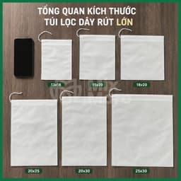 100 túi lọc trà, cà phê, thảo dược,thực phẩm vải không dệt TÚI CÓ DÂY RÚT dùng 1 lần giá tốt Mixmore 9