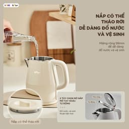 Ấm Siêu Tốc Bear EB-5H15D, 1.5Lit - 1500w, Ruột Inox 304 An Toàn, Hàng Chính Hãng 8