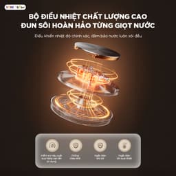 Ấm Siêu Tốc Bear EB-5H15D, 1.5Lit - 1500w, Ruột Inox 304 An Toàn, Hàng Chính Hãng 6