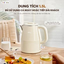 Ấm Siêu Tốc Bear EB-5H15D, 1.5Lit - 1500w, Ruột Inox 304 An Toàn, Hàng Chính Hãng 5