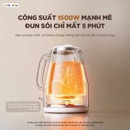 Ấm Siêu Tốc Bear EB-5H15D, 1.5Lit - 1500w, Ruột Inox 304 An Toàn, Hàng Chính Hãng 3